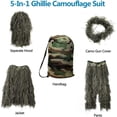 thumbnail image 4 of Meitianfacai 5 In 1 Ghillie Suit, 3D Camouflage Hunting Apparel Including Jacket, Pants, Hood, Carry Bag, 4 of 4