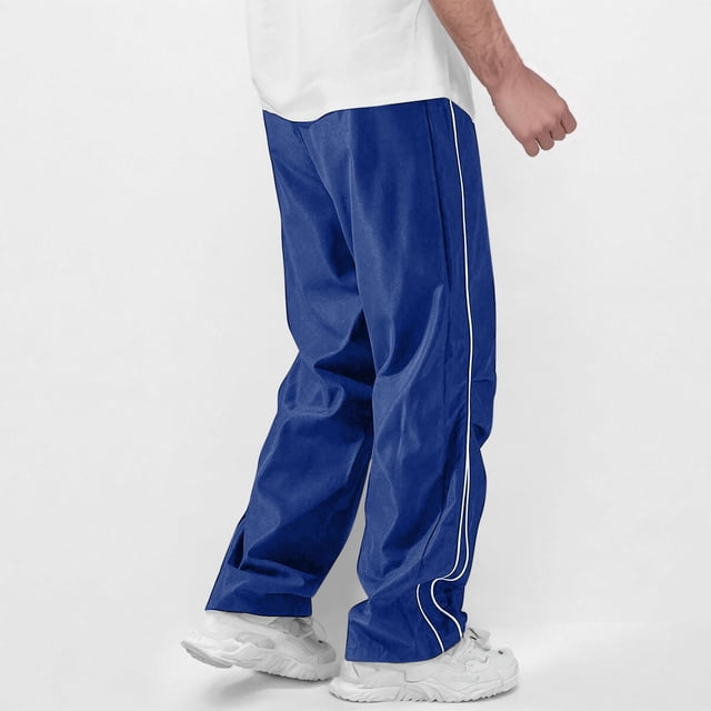 Weiqiqre Mens Cargo Pants Colorblock Drawstring Waisted Waisted Wide Leg Loose Track Pants