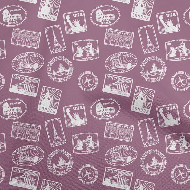 oneOone Velvet Wine Fabric Travel Sewing Craft Projects Fabric Prints By Yard 58 Inch Wide