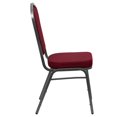 thumbnail image 3 of HERCULES Series Crown Back Stacking Banquet Chair in Burgundy Fabric - Gold Frame, 3 of 9