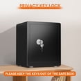 thumbnail image 4 of kavey 2.0 Cub Safe Box with Key Lock, Steel Security Lock Box with Solid Bolts & 2 Adjustables Shelves, Large Money Safe with Ammo Storage for Home Vaulables, 4 of 7
