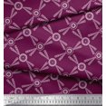 thumbnail image 2 of Soimoi Japan Crepe Satin Fabric Dots & Circle Geometric Printed Fabric 1 Yard 42 Inch Wide, 2 of 5