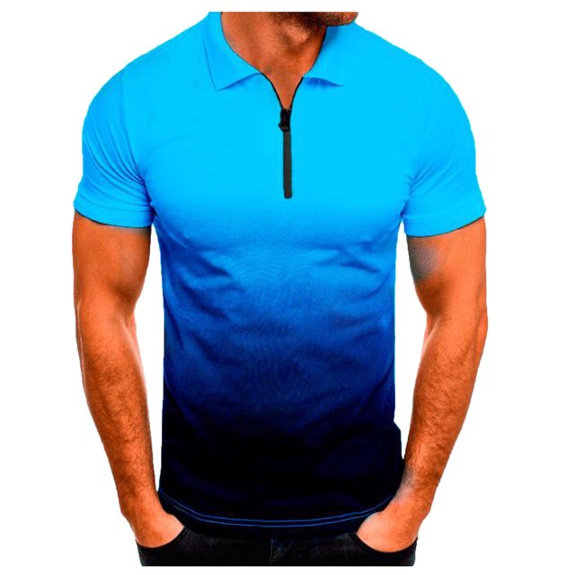 EGNMCR T-shirts pour Hommes Hommes Manches Courtes Imprimé Col Rabattu Chandail T-Shirt Blouse