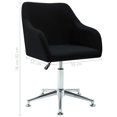 thumbnail image 4 of vidaXL Swivel Dining Chair Black Fabric, 4 of 5