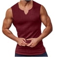 thumbnail image 1 of asjyhkr Mens Workout Tank Tops Sleeveless V Neck Loose Fitting Quick Drying Undershirts Basic T Shirts, 1 of 5