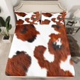 thumbnail image 2 of Erosebridal Rustic Cow Print Full Sheet Sets, Farmhouse Animal Bedding Full Size, Kids Adult, 4pcs, 2 of 7