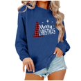 thumbnail image 1 of Pisexur Sweat-Shirt de Noël Décontracté à Manches Longues Col Rond pour Femmes, Chandail Ample et Confortable, Imprimé Mode Festival Automne, 1 of 4