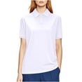 thumbnail image 1 of Womens Cute Top Womens Summer Tops for Work Women Golf Shirts Quick Dry Workout T Shirt Solid Color Button Collared Athletic Tee Short Sleeve Business Work Tops, 1 of 8