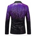 thumbnail image 5 of Pisexur Jackets for Men Comfortable Coats for Men Sequined Dance Suit With Dance Accompaniment Colorful Suit Dress Solid Color Men's Suit Jacket Purple,S, 5 of 5