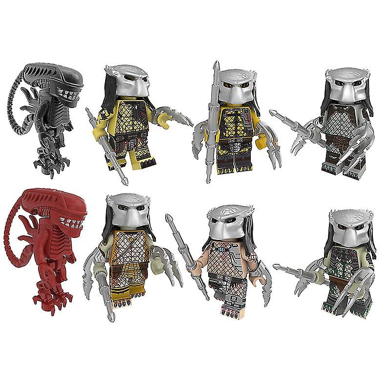 Sajy 8pc Predator Alien Assembled Building Block Minifigures Educational Children's Toy
