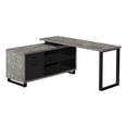 thumbnail image 1 of Monarch Specialties Computer Desk, Home Office, Corner, Storage Drawers, 72"l, L Shape, Work, Laptop, Metal, Laminate, Grey, Black, Contemporary, Modern, 1 of 4