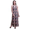 thumbnail image 1 of Bimba Robe Maxi à Fleurs pour Femmes Sans Manches à Col Ras du Cou, Dos Nu, avec Fentes Latérales - X-Grand, 1 of 6