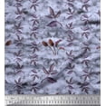 thumbnail image 1 of Soimoi Polyester Georgette Fabric Leaves Print Fabric by The Yard 52 Inch Wide, 1 of 3