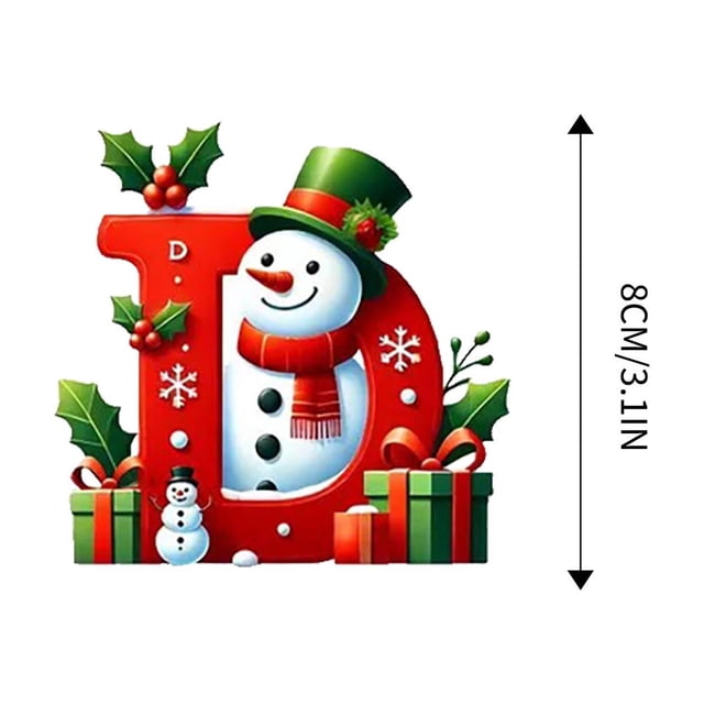 Bdday 26 Letters Christmas Tree Decoration Pendant Christmas Tree Ornaments Personalized DIY Christmas Ornaments Christmas Decoration Xmas Tree Hanging Decor Feature