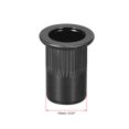 thumbnail image 3 of Uxcell Rivet Nuts Carbon Steel Knurled Flat Head Insert Nut Fastener Black M10 20 Pcs, 3 of 7