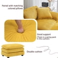 thumbnail image 3 of Large modular combination sofa,Comfortable Cloud Sofa,Modern style sofa,Suitable for use in the living room,Yellow, 3 of 14