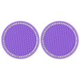thumbnail image 1 of 2Pcs Car Diamond Cup Mat Bottle Seat Cushion Non-Slip Silicone Cushion, 1 of 9