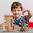 thumbnail image 3 of Agiferg Personalized Wooden Name Money Box Wooden Deposit Box Twenty Six English Letters, 3 of 6