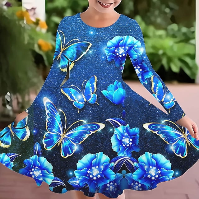 LOVZFMLL Robe d'Été pour Filles à Manches Courtes, Col Rond, Couleur Unie