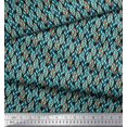 thumbnail image 3 of Soimoi Polyester Crepe Fabric Leaves Small Fabric Prints by Yard 42 Inch Wide, 3 of 3