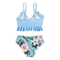 thumbnail image 2 of Hiiyo Little Girls Bikini Swimsuit Ruffle Beach Bathing Suit, 2-Piece, Sizes 6-7 T, 2 of 5