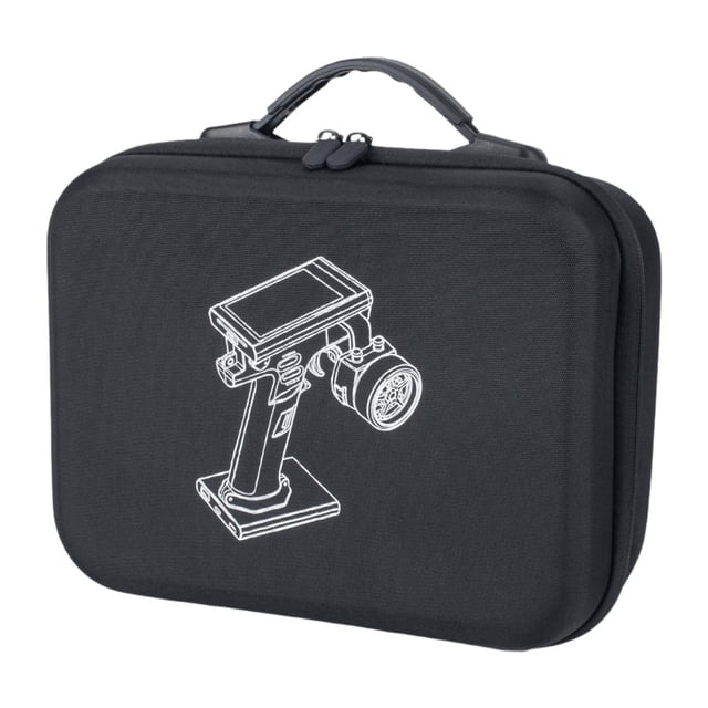 Bunblic RC Transmitter Carrying Bag Protector Smooth Zipper Sturdy Dustproof with Handle Long Trips Remote Controller Storage Case black
