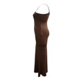thumbnail image 2 of QJUHUNG Women  Solid Color Long Dress Sexy Bodycon Stretchy Maxi  Lady Spring Fall Summer Spaghetti Strap Dress, 2 of 7