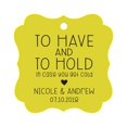 thumbnail image 1 of Darling Souvenir Custom Bonbonniere Gift Tags To Have and To Hold In Case You Get Cold Wedding Party Favor Hang Tags-Yellow-50 Tags, 1 of 1