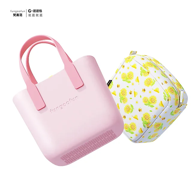 FUNGOOFUN Fashion Lady Bag Candy Colors Waterproof Shopping Tote Bags Storage EVA Handbag