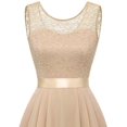 thumbnail image 4 of XDZJLR Robes pour Femmes Formelles Cocktail Soirée Élégantes pour Mariage Festives Sans Manches Robe de Demoiselle d'Honneur, 4 of 6