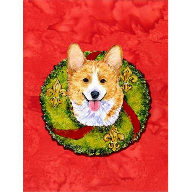 Toile Drapeau Corgi de 28 x 40 Po&44; Taille de la Maison