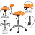 thumbnail image 4 of Scranton & Co Chaise de Bureau en Plastique Polymère Orange Jaune/chrome, 4 of 7