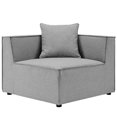thumbnail image 1 of Modway Saybrook Fabric Upholstered Outdoor Patio Sofa Corner Chair in Gray, 1 of 7