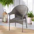 thumbnail image 1 of Chaise en osier pour patio Pebbleton Mainstays - Gris, 1 of 7