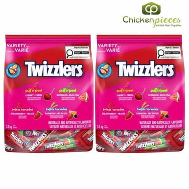 Twizzlers Candies, Variety Pack 1.3Kg/2.87Lbs (2/Case)