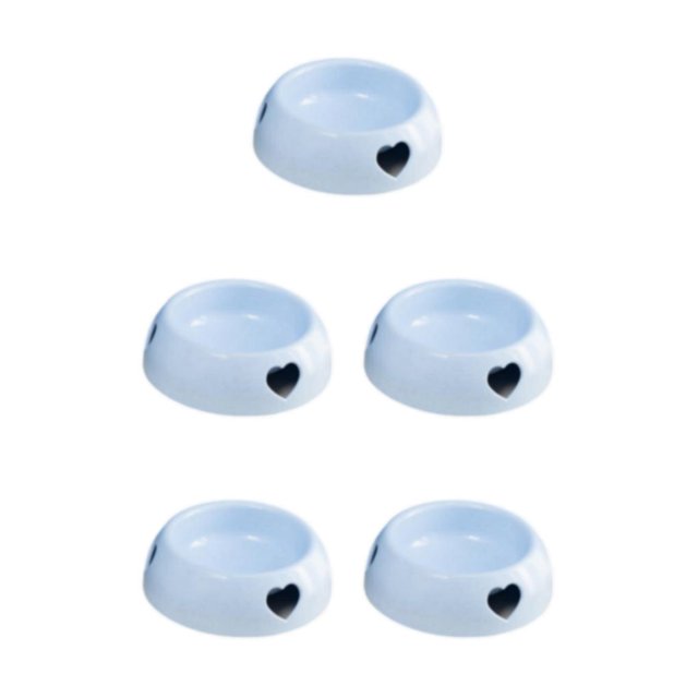 Maytalsory Environmentally Friendly Choice For Pet S Feeding Plastic Dog Bowl And Multiple light blue small size 5Set