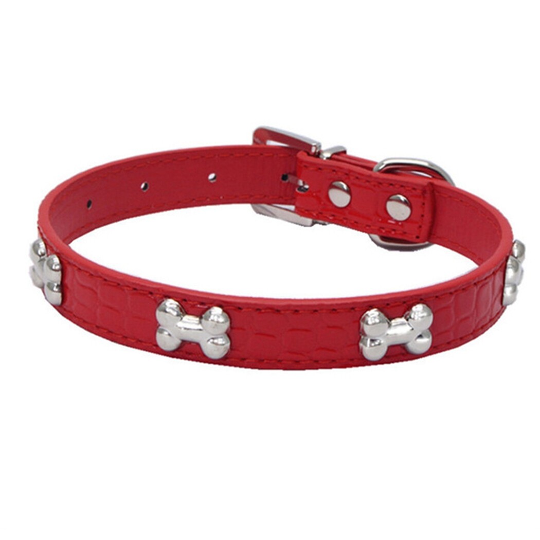Collier pour Animal de Compagnie Mode Os en Métal Collier pour Chien Ajustable Collier pour Chat Collier pour Chiot