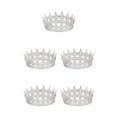thumbnail image 2 of ZheElen Alloy Durable And Non-deforming Rhinestone For Wedding Or Cosplay Family Wedding Hair Crown Silver  + white 5Set, 2 of 6
