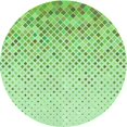 thumbnail image 1 of Ahgly Company Tapis de Zone Rond Vert Transitionnel pour Intérieur Lavable à la Machine, 8 Pieds Rond, 1 of 7
