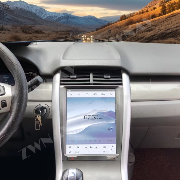 ZWNAV 12.1 inch Tesla style screen car radio player for Ford Edge 2010-2013 Android head unit IPS touch screen car GPS navigation multimedia player