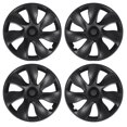 thumbnail image 1 of 4 Pcs Capuchons de Moyeu pour Roues de 19 Pouces Couverture Complète Remplacement pour Tesla Modèle Y 2020 à 2023 Noir Mat, 1 of 8