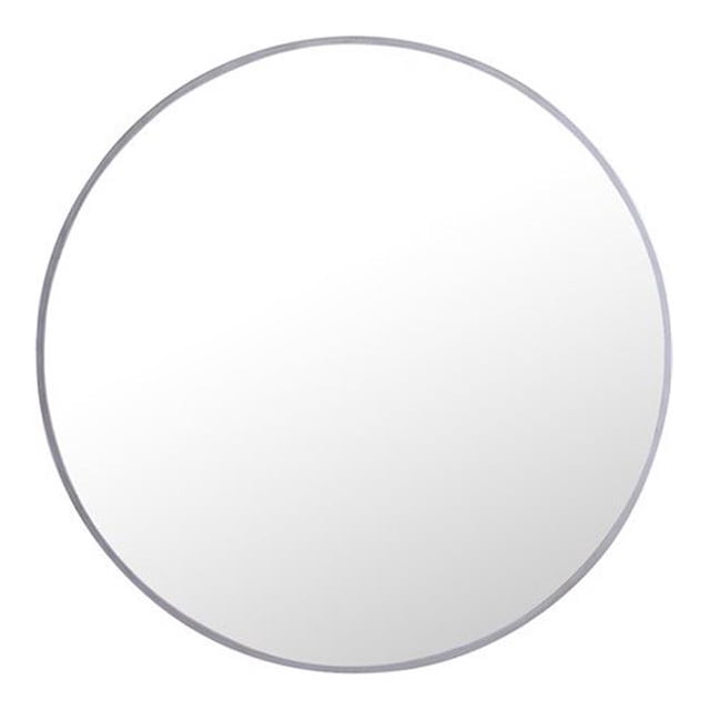 Elegant Lighting MR4033S 24 Po. Miroir Rond à Cadre en Métal Eternity, Argent