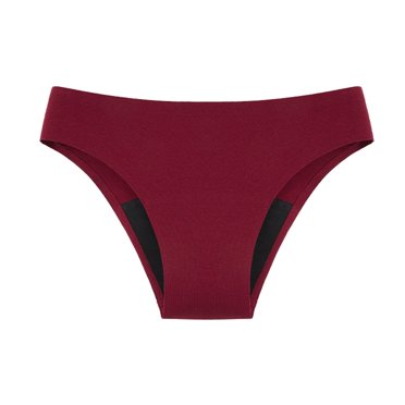 Hontri Women's Period Swimwear - 4-Layer Leak Proof Bikini Bottom - Comfortable Menstrual Swim Shorts (XS-XXXXL) Leak-Proof Swim Bottom (Wine | L)