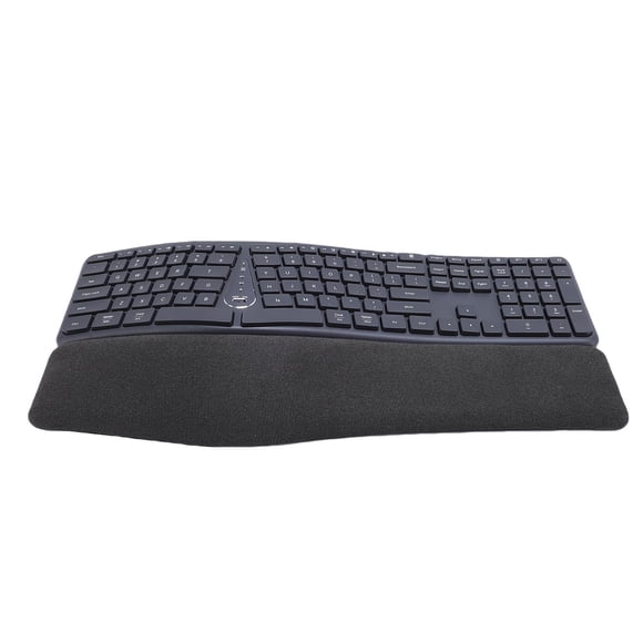 USB Split Keyboard, Soft Split Keyboard with Cushioned Wrist Rest Adjustable Support Tilt 2.4G Flexible 2 Modes Ergonomic for Work
