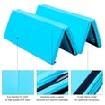 thumbnail image 4 of Patiojoy Gymnastics Mat 4'x6'x2' PU Thick Folding Panel Exercise Mat for Adults & Kids Blue, 4 of 10