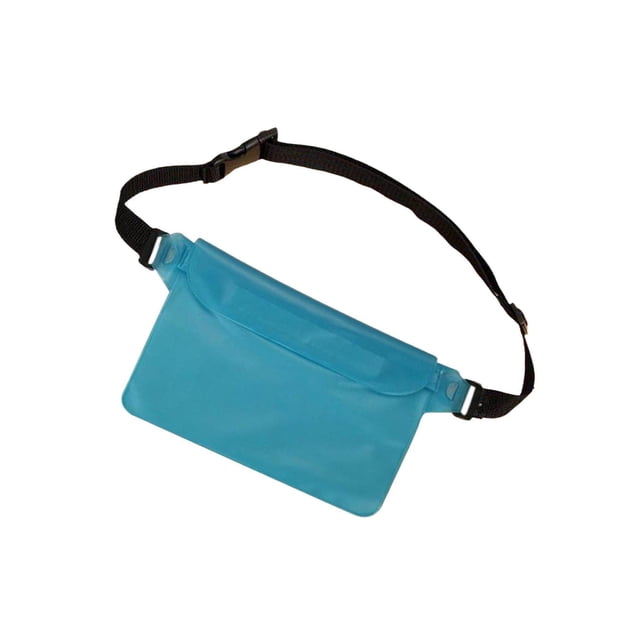 Swimming Waterproof Pouch Dry Bag with Adjustable Waterproof Pouch Waterproof Waist Strap Lake Blue