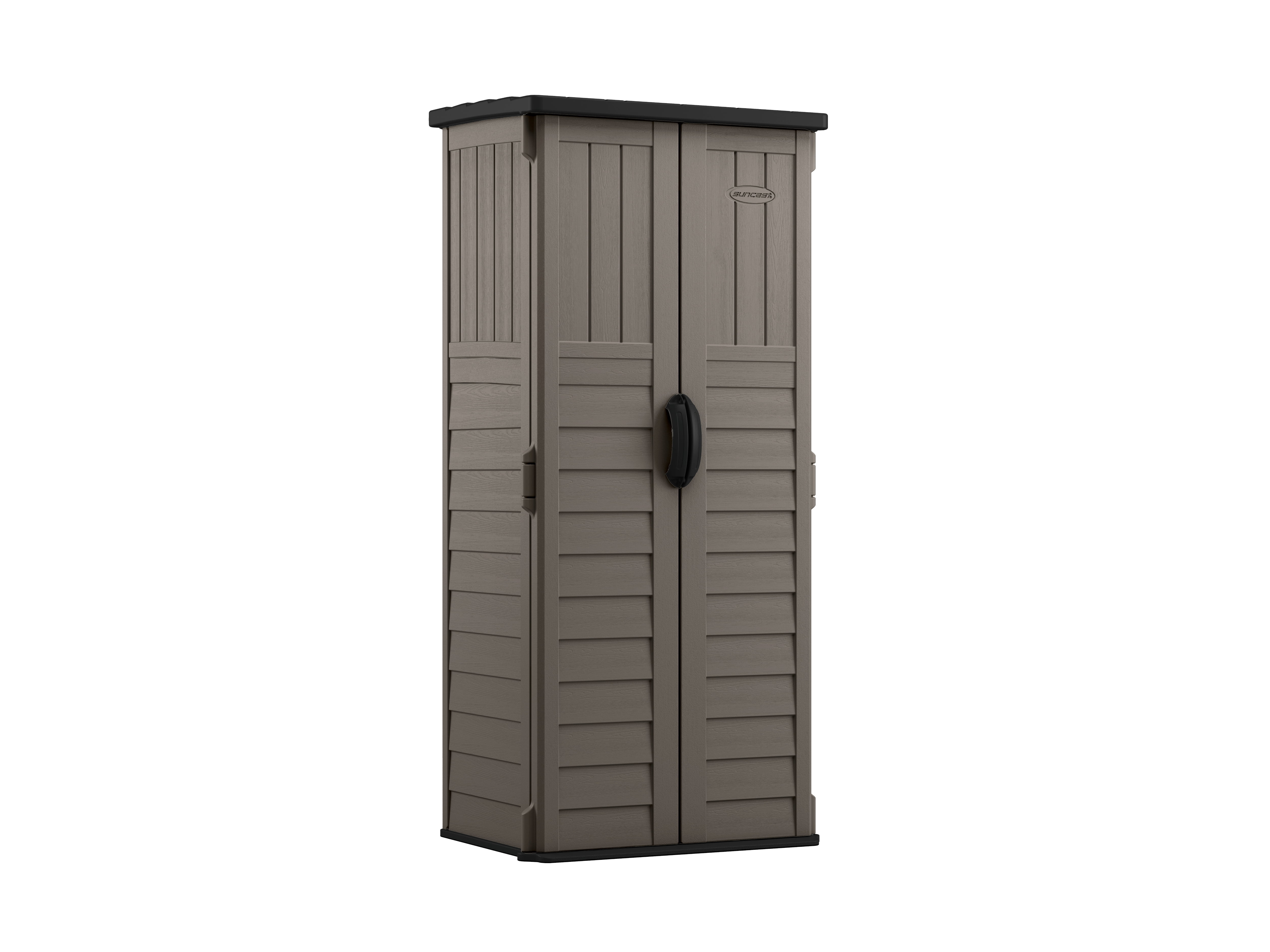 Suncast Vertical Storage Shed - Stoney Multi Wall Resin - 22 Cu. ft. Capacity, 10 Sq. ft. Coverage