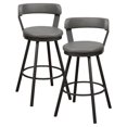 thumbnail image 1 of Lexicon Appert Metal Swivel Pub Height Chair in Mottled Silver/Gray (Set of 2), 1 of 8
