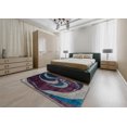 thumbnail image 4 of Ahgly Company Tapis d'Intérieur Rectangle Abstrait Violet Lis Violet, 2' x 3', 4 of 6