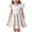 Beige, variant on SBYOJLPB Dress for Children Printed Flying Sleeve Sundress with Round Neck Design Girls Spring and Summer Short Sleeve Dress